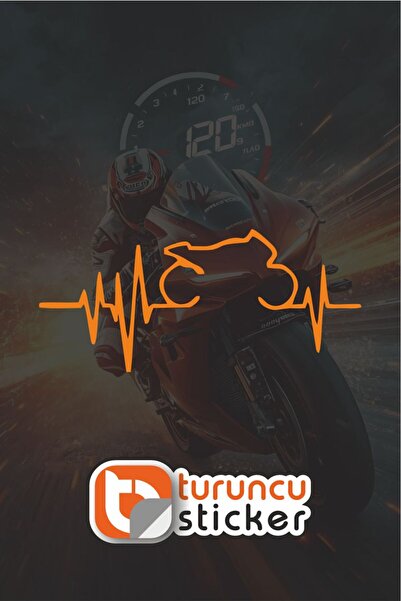 Turuncu Sticker ملصق للدراجات النارية مقاس 15x6,5 سم - ملصق للسيارة - المحرك ...