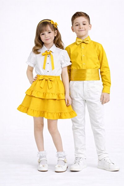 Nacar 23 Nisan 29 Ekim Gösteri Kıyafeti Kız & Erkek Çocuk Şık Kombin Takımı