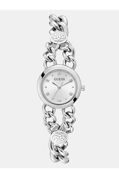 Guess Ladies Silver Tone Analog Watch