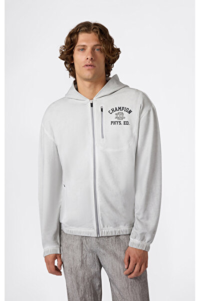 Champion Athletics Full Zip Hoodie Sweatshirt Gri Erkek Sweatshirt - 221751-E...