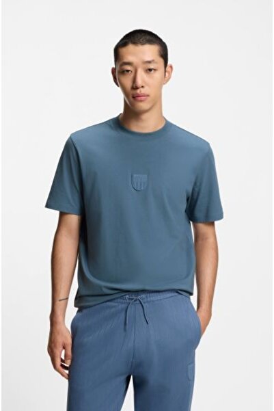 HUGO MAVİ LOGOLU ERKEK T-SHIRT