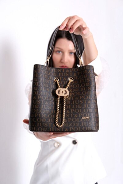 Just Polo Women's Brown Hand and Shoulder Bag Suitable for Daily Combinations