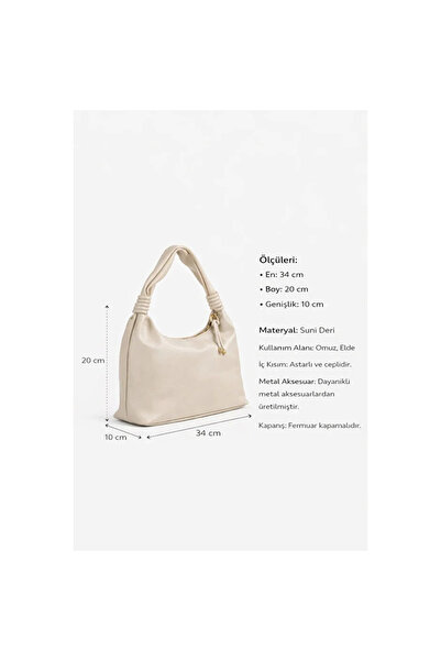 ÇANTA Soft Textured Knotted Handle Shoulder Bag – Casual & Stylish Use