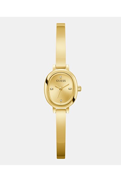 Guess ساعة نسائية ذهبية اللون ذات تناظرية