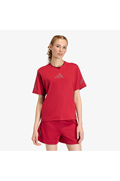 adidas Z.N.E. Kadın Bordo Antrenman T-Shirt