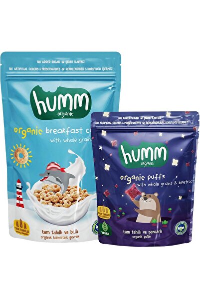 Humm Organic حبوب الإفطار العضوية الكاملة بالحبوب والعسل 80 جرام، رقائق البنج...