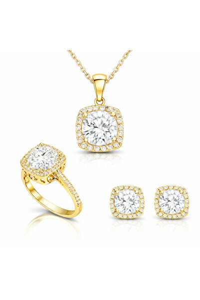 Gumush Gümüş Gold Kare Montür Kadın Set