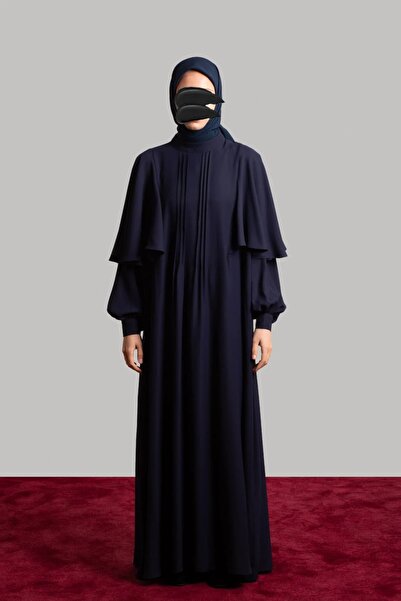 Emare Φόρεμα με μανίκια τύπου κάπας - Ναυτικό μπλε