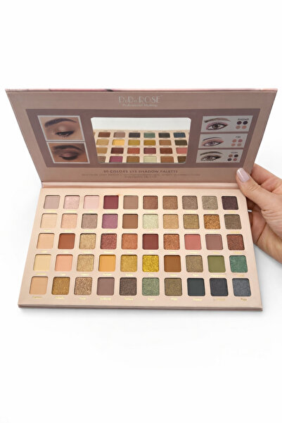 Floraglow 50 Renk Profesyonel Far Paleti – Mat, Işıltılı ve Simli Yoğun Pigme...