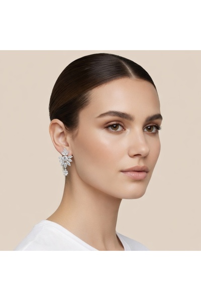 GlassySKY Zircon Stone Stylish Evening Dress Earrings