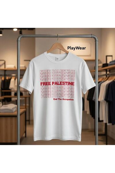 playwear Μπλουζάκι με στάμπα Loose Fit Unisex Δωρεάν Palestine End The Occupa...