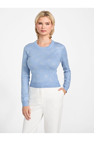 Guess Logo rhinestones sweater