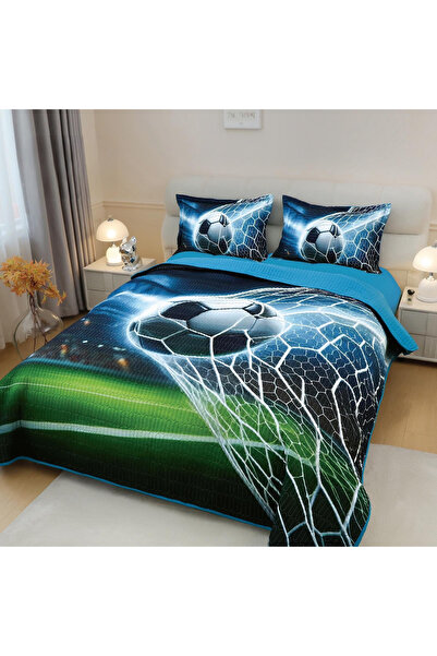FIONNA.RO 3 Piece 5D Duvet Cover - Soccer Ball At The Goal