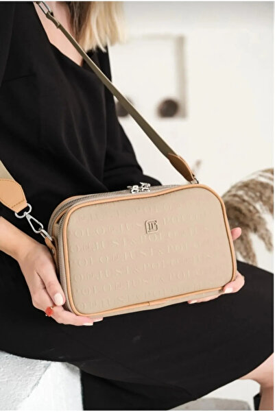 Just Polo حقيبة كتف نسائية أصلية للموسم الجديد مطبوعة بنقش بارز 232053MH