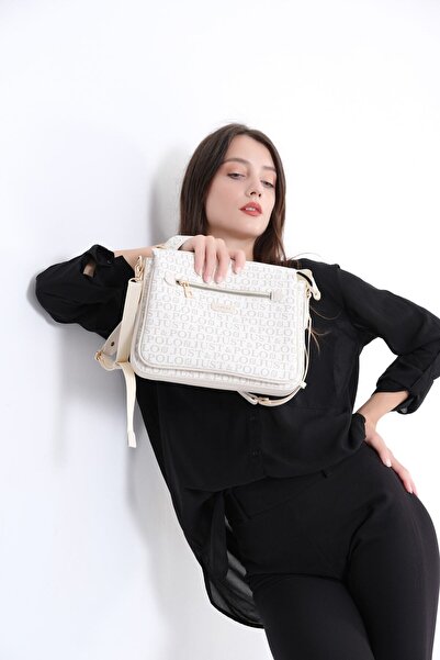 Just Polo Women's Cream Crossbody Shoulder Bag