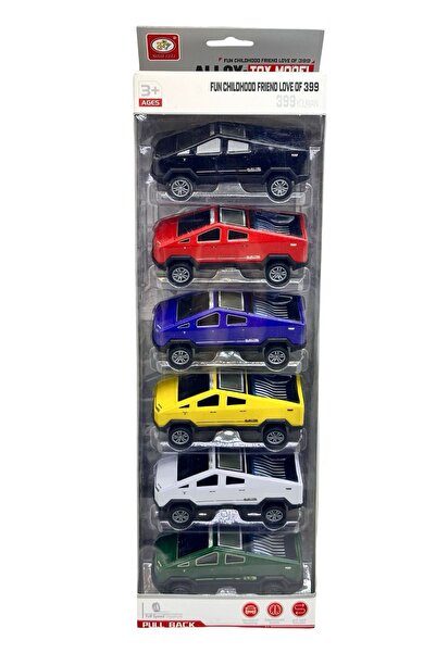 JPT Tesla Cybertruck Style Colorful Car Set - 6 Pieces
