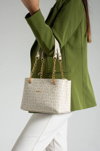 Just Polo Women's Chain Detailed Hand and Shoulder Bag