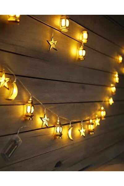 Butik Center Ramazan Temalı Hilal Yıldız Kandil Figürlü 4 Metre Pilli Aydınla...