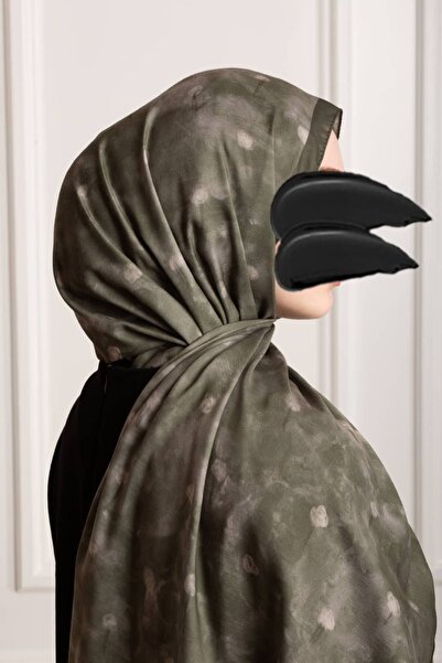 Lemaye Uzak Bahçe Desenli Soft Şal - Soft Yeşil