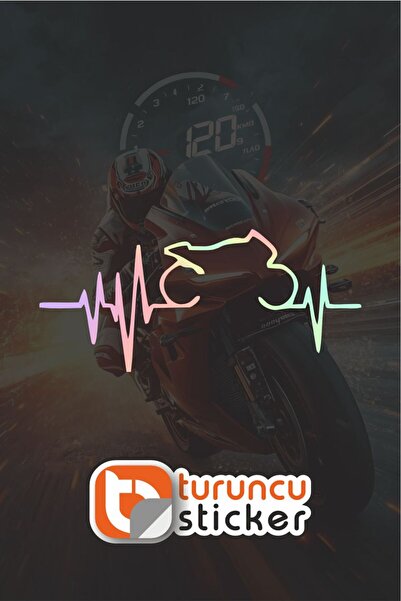 Turuncu Sticker ملصق للدراجات النارية مقاس 15x6,5 سم - ملصق للسيارة - المحرك ...
