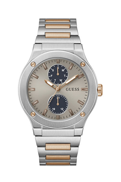 Guess Mens 2-Tone Silver Tone Multi-function Watch
