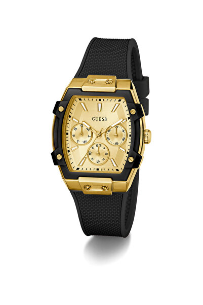 Guess Ladies Black Gold Tone Multi-function Watch