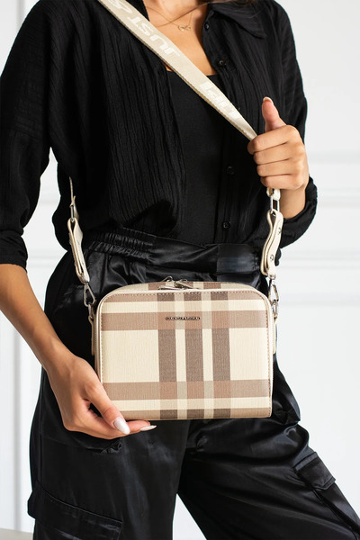 Just Polo Women's Shoulder Bag Plaid Fabric New Season 239012Mh