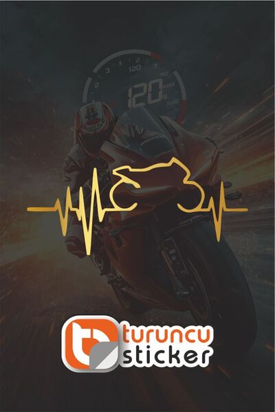 Turuncu Sticker ملصق للدراجات النارية مقاس 15x6,5 سم - ملصق للسيارة - المحرك ...