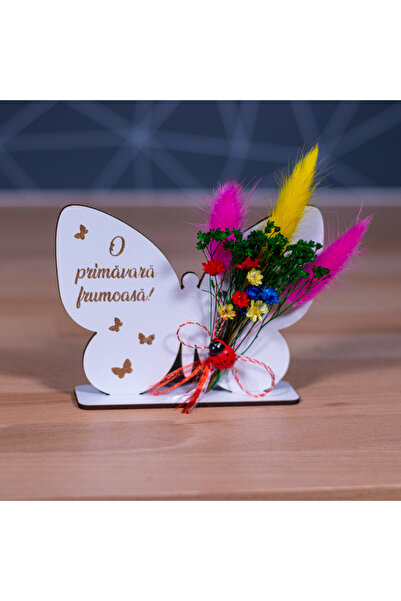 Creators of Crafts Butterfly With Dried Flowers And Stand - A Beautiful Spring