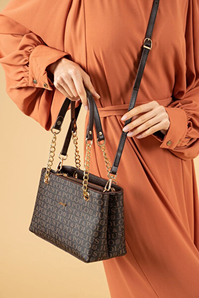 Just Polo Women's Chain Detailed Hand and Shoulder Bag