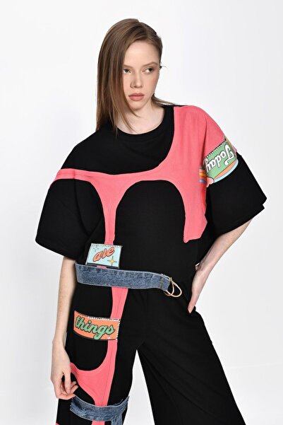 DQMANE Tasarım Yamalı Eşofman Üstü