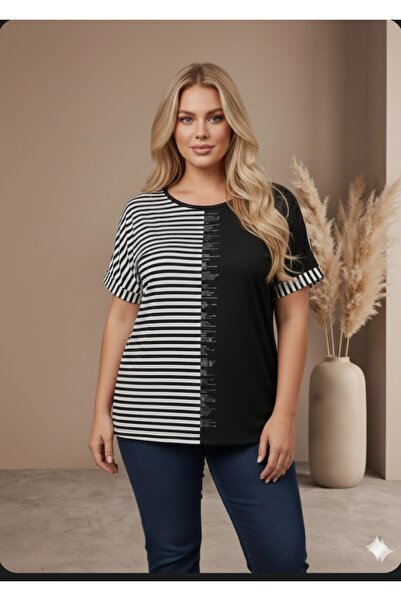 Vinola Plus Size Viscose Fabric Comfortable Cut Bluz