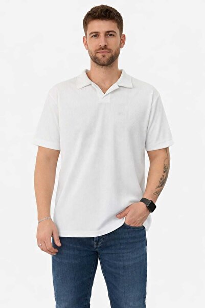 LG LAGULER Solid Color Collar Detailed Ottoman Stretchy T-Shirt, Comfortable ...