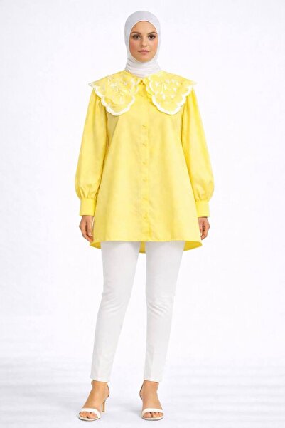 auzou eveil Kadın fisto yaka detaylı gömlek