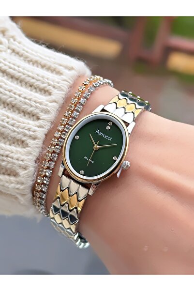 Ferrucci Steel Strap Special Design Women's Wristwatch with 2 Years Warranty,...