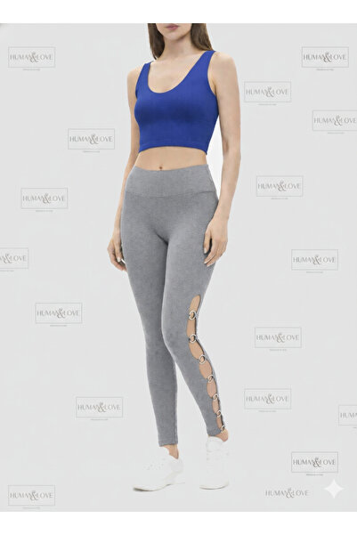 HUMAN LOVE Ring-Detail Leggings and Strappy Crop Top