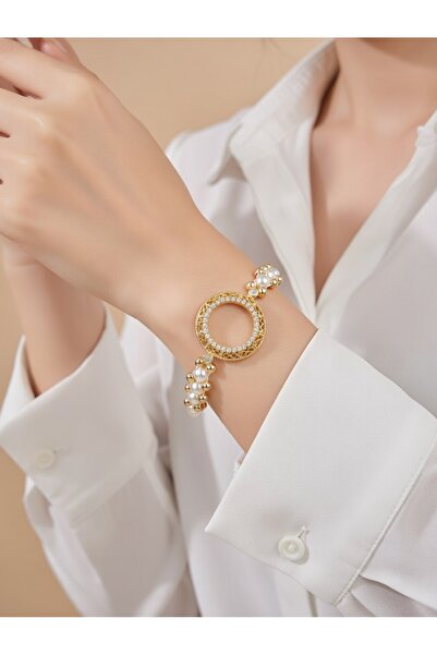 BİLEKLİK1 Çeyrek Takılabilen Arkası Bağlamalı İncili Bileklik,Çeyrek Altın il...