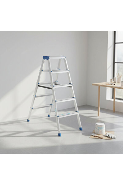 Arabamakss 5+5 Double Step Aluminum Metal Ladder