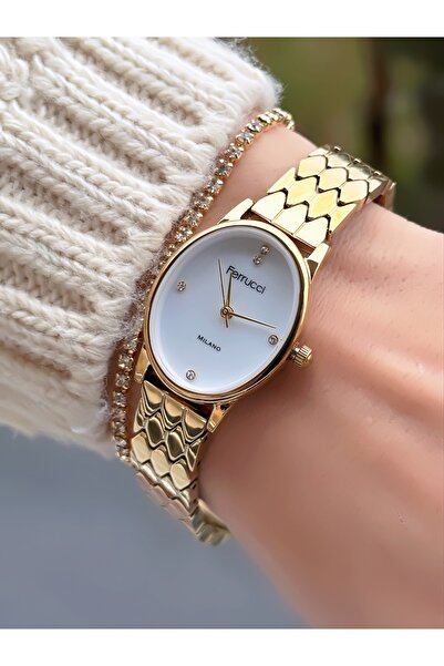 Ferrucci Steel Strap Special Design Women's Wristwatch with 2 Years Warranty,...