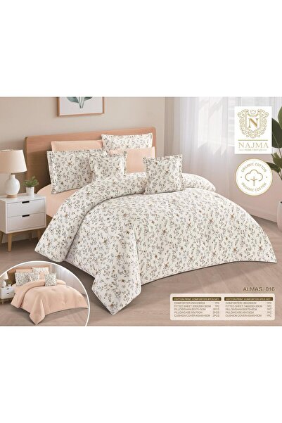 Graciana Luxury 100% Cotton double bed sheet set, 8 pieces