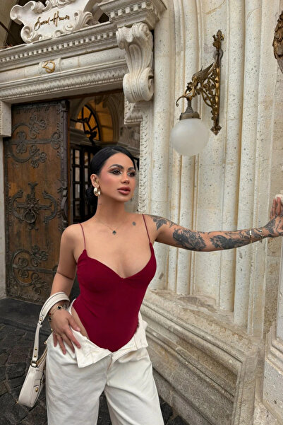 MOZENA Basic Bodysuit with Rope Straps