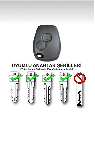 ÖZEN KEYS Dacia Logan Sandero Duster Kangoo 2 Butonlu Anahtar Kabı Kumanda Kabı