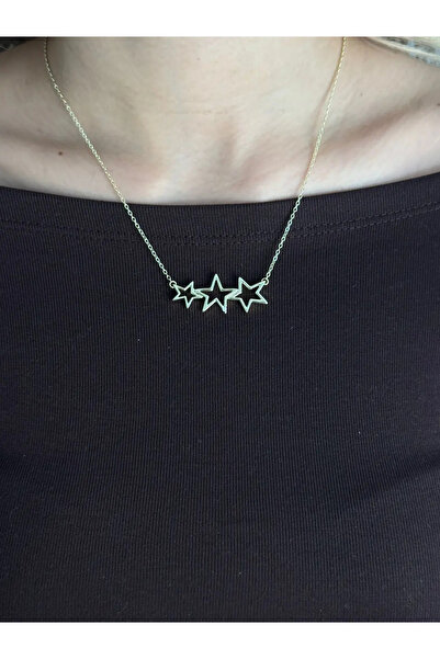 LEROSY CO. قلادة على شكل نجمة من الفولاذ الذهبي للنساء |   سلسلة خاصة من القل...