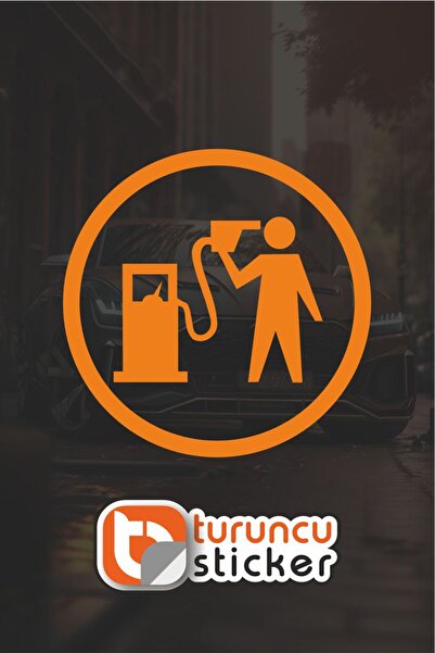 Turuncu Sticker Gas Tank Cover Sticker 12.5X12.5 cm – Vehicle – Motor – Lapto...