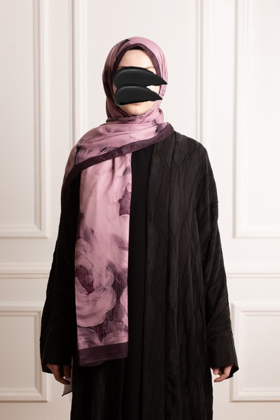 Lemaye Bulut Flora Sa deznom Mekani šal - Ljubičasta