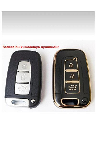 ÖZEN KEYS غطاء مفتاح السيارة الذكي Ix35 باللون الأسود والذهبي بتقنية النانو