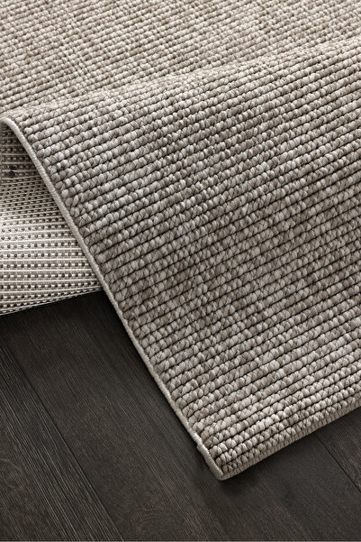 Colore Home Bukle Loop Yumuşak Kaymaz Taban Gri Renk Halı Kesme Bukle Yolluk