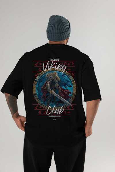 Ankhises Tyr Back Štampano Crna Oversize kroj T-shirt Muškarci Žene Pamuk okr...