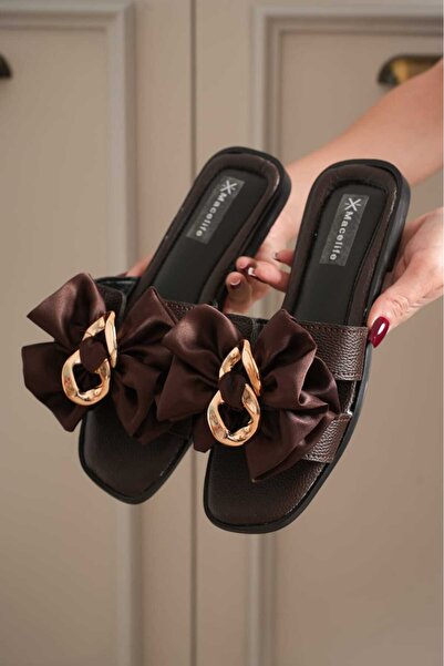 Macelife Women's Slippers with Bow Detail
