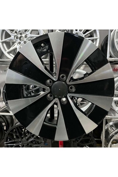 RC 17 inç 5x112 Vito Viano Uyumlu Siyah Elmas Kesim Jant Modeli (4 Adet)